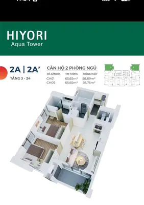 Bán nhà mặt tiền Hiyori Aqua Tower, Sơn Trà – 58,9 m², 18 tầng, 2,15 tỷ – ảnh 2