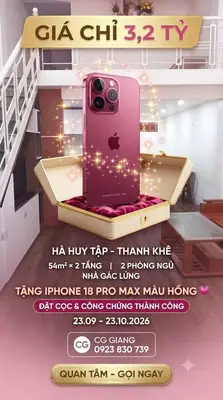 Bán nhà Hà Huy Tập, Thanh Khê – 54 m², 2 tầng, 3,2 tỷ