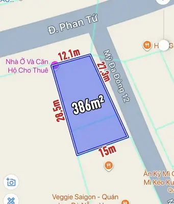 Bán đất lô góc mặt tiền Phan Tứ & Mỹ Đa Đông 12, Ngũ Hành Sơn – 386 m², 94,5 tỷ