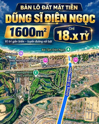 Bán đất mặt tiền Dũng Sĩ Điện Ngọc, Hội An – 1.590 m², 18,5 tỷ – ảnh 2